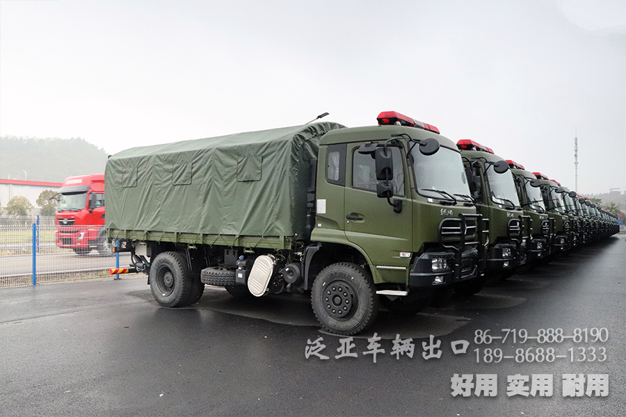 4X2液压尾板车,森林消防车,东风天锦越野专用车,天锦越野卡车