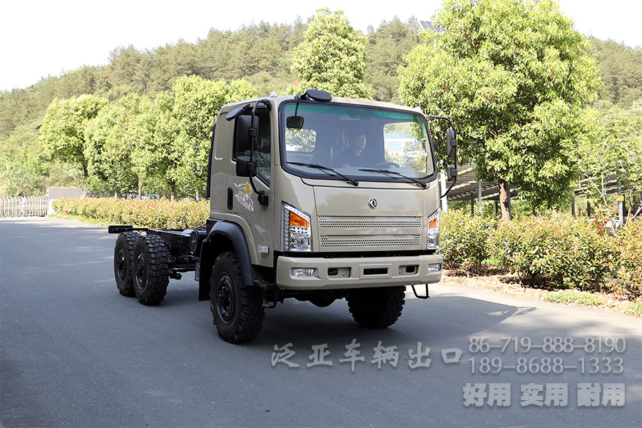 新款卡车底盘,六驱卡车,山猫越野车底盘,专用车改装,6*6出口型卡车,平头2082,后八轮越野车